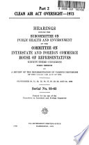 Clean Air Act Oversight  1973