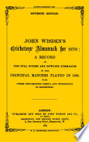Wisden Cricketers' Almanack 1870