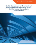 Quality Management for Organizational Excellence Pearson New ...