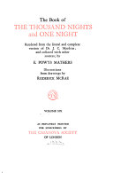 The Book of the Thousand Nights and One Night ...