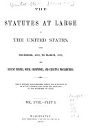 The Statutes at Large, the United States from ...
