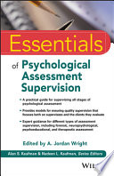 Essentials of Psychological Assessment Supervision Book
