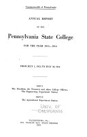 Annual Report of the Pennsylvania State College for the Year ...