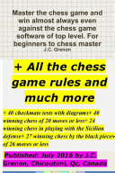 Master the chess game and win almost always + All the chess rules and much more