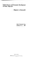 Public Finance and Economic Development of Natal, 1893-1910