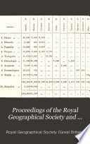 Proceedings of the Royal Geographical Society and Monthly Record of Geography