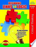 Beginning Links to Logic   Grades 1 2 Book