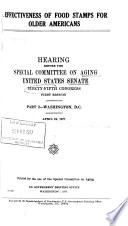 Hearings  Reports and Prints of the Senate Special Committee on Aging Book