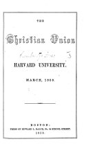 The Christian Union ... 1859. [Prospectus and List of Members.]