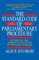 The Standard Code of Parliamentary Procedure Book