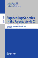 Engineering Societies in the Agents World X