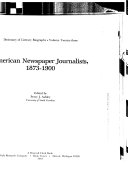 American Newspaper Journalists  1873 1900