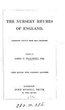 The nursery rhymes of England, ed. by J.O. Halliwell