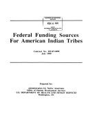 Federal Funding Sources for American Indian Tribes