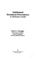 Subliminal Treatment Procedures
