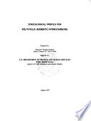 Toxicological Profile for Polycyclic Aromatic Hydrocarbons