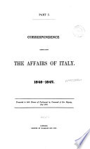 Correspondence Respecting the Affairs of Italy