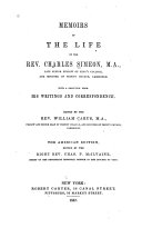 Memoirs of the Life of the Rev. Charles Simeon ...