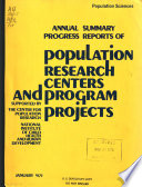 Reports from Population Research Centers and Program Projects