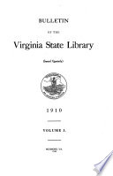 Bulletin Of The Virginia State Library