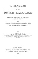 A Grammar of the Dutch Language