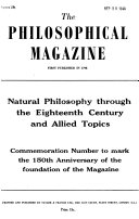 Natural Philosophy Through the 18th Century  and Allied Topics