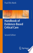 Handbook of Evidence Based Critical Care Book