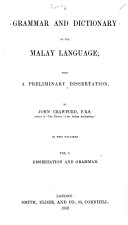 A Grammar and Dictionary of the Malay Language
