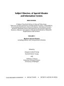 Subject Directory of Special Libraries and Information Centers: Business and law libraries, including military and transportation libraries