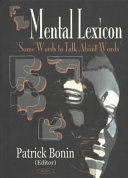 Mental Lexicon Book Patrick Bonin