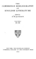 The Cambridge Bibliography of English Literature