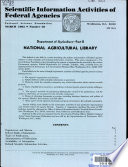 Scientific Information Activities Of Federal Agencies