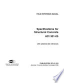 Specifications for Structural Concrete  ACI 301 05  with Selected ACI References Book PDF