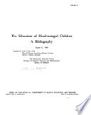 The Education of Disadvantaged Children Book