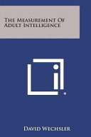 The Measurement of Adult Intelligence Book
