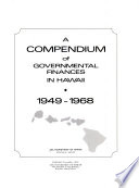 A Compendium of Governmental Finances in Hawaii, 1949-1968
