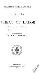 Bulletin of the Bureau of Labor Book