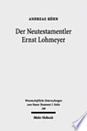 Der Neutestamentler Ernst Lohmeyer