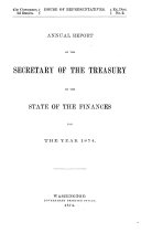 Report of the Secretary of the Treasury on the State of the Finances