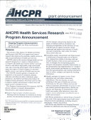 AHCPR Health Services Research