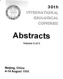 Abstracts, 30th International Geological Congress: Stratigraphy