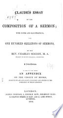 Claude S Essay On The Composition Of A Sermon