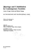 Marriage and Cohabitation in Contemporary Societies
