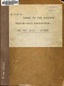 Index to the Amateur Periodicals Collection in  DY N  C  1 187
