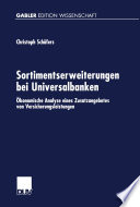 Sortimentserweiterungen bei Universalbanken