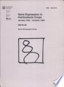 Gene Expression in Horticultural Crops Book