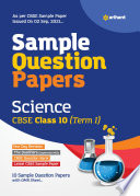 Arihant CBSE Term 1 Science Sample Papers Questions for Class 10 MCQ Books for 2021  As Per CBSE Sample Papers issued on 2 Sep 2021  Book