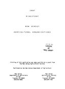 Directory, New Jersey Agricultural Organizations