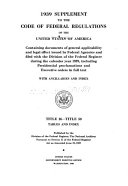 The Code of Federal Regulations of the United States of America Book