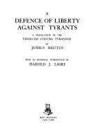 A Defence of Liberty Against Tyrants